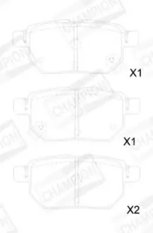 Колодки гальмівні (задні) Toyota Corolla/Auris 06-14/IQ/Urban Cruiser 09-15/Prius 12-/Yaris 05 CHAMPION 572632CH Купити в Україні