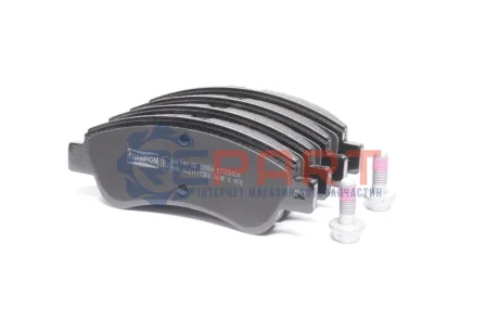 Комплект гальмівних колодок (передніх) Citroen C2/C4 04-/C3 09-/Berlingo/Peugeot 206/307 96-/207 06-/208 12 CHAMPION 573030CH