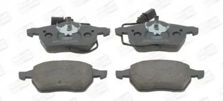 Колодки гальмівні (передні) Audi A4/A6/Skoda Superb/VW Passat 1.9TDI/2.5TDI 96-(з датчиками)(ATE) CHAMPION 573037CH
