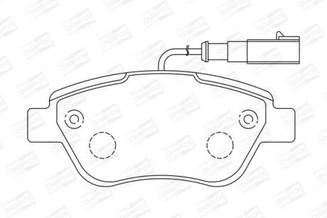 Колодки гальмівні дискові - (71770062, 71770098, 71770104) CHAMPION 573074CH