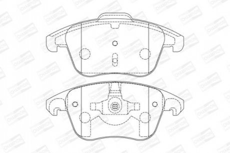 Тормозные колодки передние Peugeot 2008, 3008, 5008 / Citroen C4 Grand Picasso, DS4, DS5 CHAMPION 573193CH