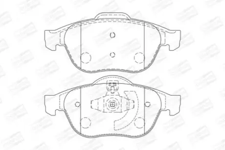 Колодки гальмівні (передні) Renault Scenic II/Grand Scenic II 03 CHAMPION 573245CH
