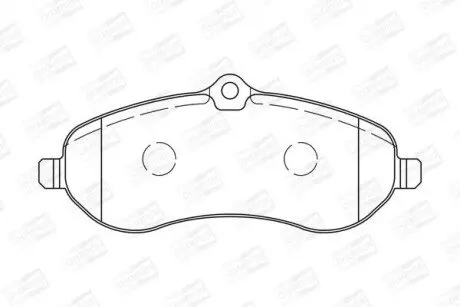 Колодки тормозные (передні) Fiat Scudo/Citroen Jumper/Peugeot Expert 1.6/2.0HDi 07- (с датчиком) CHAMPION 573280CH