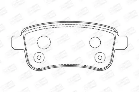 Колодки гальмівні (задні) Renault Fluence/Megane/Scenic 1.2-2.0dCi 08- (к-кт) CHAMPION 573286CH Купити в Україні