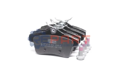 Колодки гальмівні (задні) Citroen C4 09-/DS4/DS5 11-15/Peugeot 308/508/3008/5008 09-18 (з прижимною пластиною) CHAMPION 573315CH