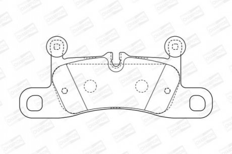 Тормозные колодки задние Porsche 911, Cayenne / VW Touareg (7P5, 7P6) (2010->) CHAMPION 573395CH (фото 1)