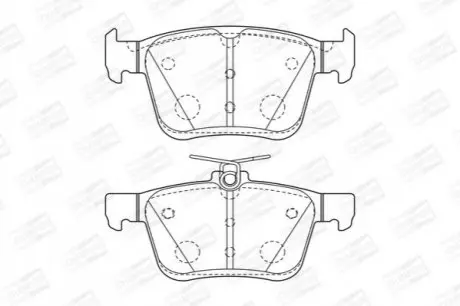 Колодки гальмівні (задні) Audi A3/VW Golf 12-/Touran/Passat B8 14-/Skoda Karoq 17-/Octavia 20 CHAMPION 573409CH Купити в Україні