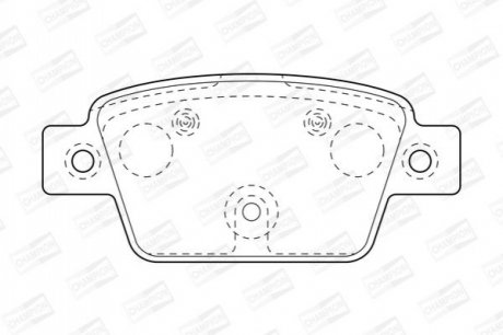 Гальмівні колодки задні CHRYSLER Delta / FIAT Bravo / LANCIA Delta CHAMPION 573421CH (фото 1)