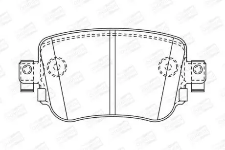 Колодки гальмівні (задні) Audi Q3/Skoda Octavia/Seat Leon/VW Golf/Sharan 12-/Passat B8/Caddy IV 14 CHAMPION 573603CH