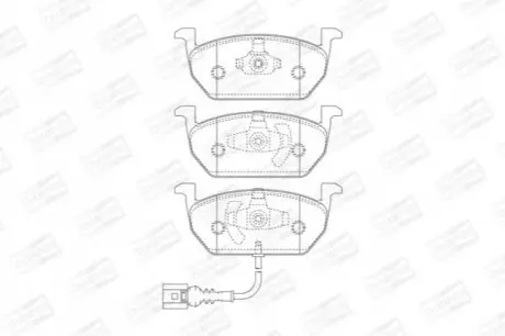 Колодки гальмівні (передні) Audi A3/Seat Leon/Skoda Octavia IV/V/VW Golf VII 12- (+датчик) CHAMPION 573606CH Купити в Україні