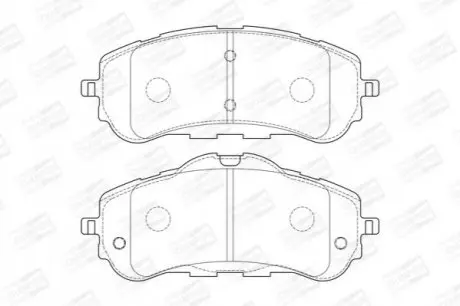 Колодки гальмівні (передні) Citroen Berlingo 18-/Peugeot 308 13-/Partner 18 CHAMPION 573620CH