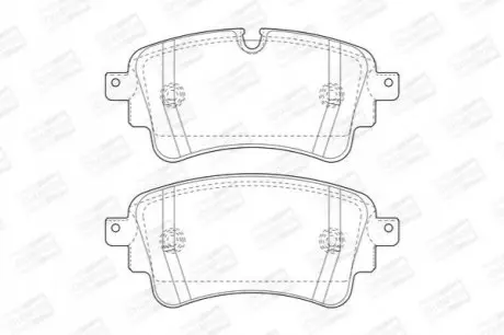 Колодки гальмівні (задні) Audi A4/A5/Q5/Q7 2.0 TFSI/TDI/3.0 TDI 15- (TRW) CHAMPION 573628CH