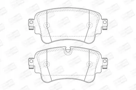 Колодки гальмівні (задні) Audi A6/A7/A8/Q7/Q8/VW Touareg 16 CHAMPION 573629CH Купити в Україні