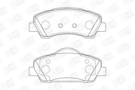 Колодки гальмівні (передні) Citroen C4/Peugeot 308 II 12 CHAMPION 573630CH Купити в Україні