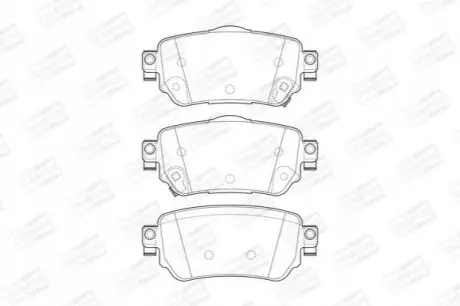 Колодки тормозные (задні) Renault Kadjar/ Koleos/ Nissan Qashqai/ X-trail 13-/ Leaf 17 CHAMPION 573658CH