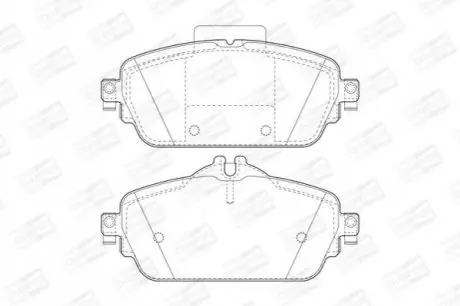 Колодки гальмівні (передні) MB C-class (W205/S205/C205) 13-/E-class (W213/S213/C238) 16- (Lucas/TRW) CHAMPION 573671CH Купити в Україні