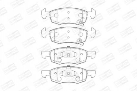 Тормозные колодки передние Opel Corsa E 2014 - CHAMPION 573672CH (фото 1)