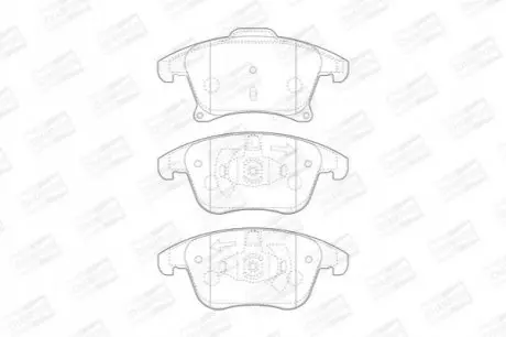 Колодки гальмівні (передні) Ford Galaxy III/S-Max/Mondeo V/Fusion 13-/Ford (США) Fusion 05 CHAMPION 573674CH