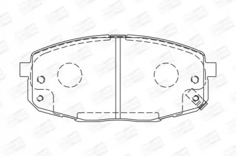 Колодки гальмівні (передні) Kia Ceed 1.4/1.6 CRDI/CVVT 06- замінено на 0 986 424 811 CHAMPION 573730CH Купити в Україні