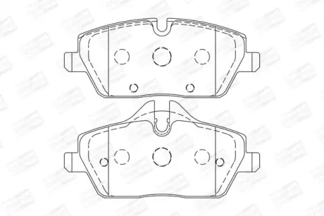 Колодки гальмівні (передні) BMW 1 (E81/E82/E87/E88) 04-13/2 (F45) 14-18 CHAMPION 573733CH Купить в Украине