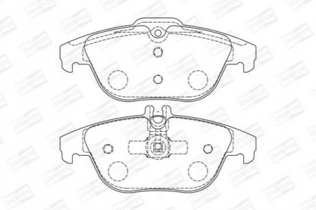 Тормозные колодки задние Mercedes C-Class (W204, S204, C204) E-Class (C207) CHAMPION 573735CH (фото 1)