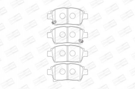 Тормозные колодки передние Toyota Corolla / Yaris / Prius / Gelly CK / BYD F3 CHAMPION 573737CH