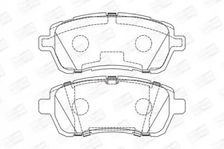 Колодки гальмівні (передні) Ford Fiesta 08 CHAMPION 573747CH Купити в Україні