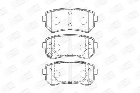 Колодки гальмівні (задні) Hyundai Accent/I20/I30/Ix35/Sonata/Kia Ceed/Rio/Sportage 1.2-3.3 05 CHAMPION 573757CH Купити в Україні