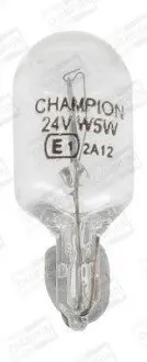 Фото Автолампа W5W 24V 5W W2.1x9.5d Trucklight (без цоколя) CHAMPION (CBM61S) зображення 1
