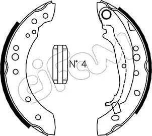 Колодки гальмівні (задні) Smart ForFour 04-06/Mitsubishi Colt 04-12 (барабанні) (203.2x38) CIFAM 153-266 Купить в Украине