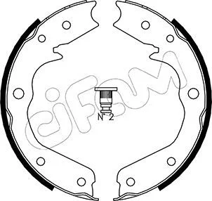 ACURA Комплект барабанних колодок MDX (YD1) 3.5 Повний 01-05, HONDA ODYSSEY (RL1, RA6, RA_) 2.4 (RB3) 08-13 CIFAM 153-315 Купити в Україні