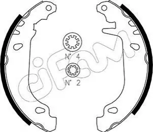 RENAULT К-т тормозных колодок 11 1.1 83-, 19 1.4 89-, CLIO 1.2 96-, TWINGO 1.2 93- CIFAM 153-345 Купить в Украине