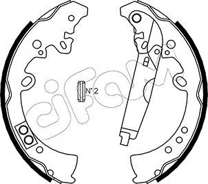 TOYOTA Комплект барабанних колодок FORTUNER (_N15_, _N16_) 2.4 D (GUN165_) 15-, HILUX VIII Пікап (_N1_) 3.0 D 4WD (LAN125_) 15 CIFAM 153-445 Купити в Україні