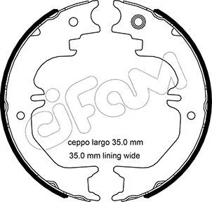 TOYOTA Комплект барабанних колодок LAND CRUISER 100 (_J1_) 4.7 (UZJ100) 02-07, LEXUS LX (UZJ100) 470 (UZJ100) 98-08 CIFAM 153-524 Купити в Україні