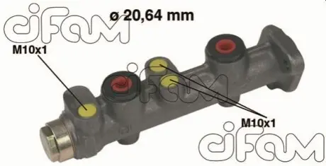 Циліндр гальмівний (головний) Fiat Panda/Regata/Ritmo/Uno 80-06 (d=20.64mm) CIFAM 202-066 Купити в Україні