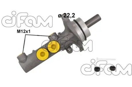 SKODA Головний гальм. циліндр FABIA III 1.0, 1.2, 1.4, 1.6 14-, RAPID, VW, SEAT, AUDI CIFAM 202-1253 Купити в Україні