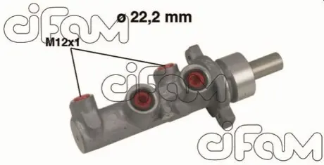 FIAT головний гальмівний циліндр PANDA / PANDA CLASSIC 1.4 06-, PUNTO 1.4 03-12, PUNTO 1.9 JTD 03-12 CIFAM 202-483 Купити в Україні