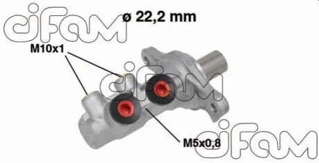 FIAT головний гальмівний циліндр 500 07-,Panda 10-,ABARTH 500 08 CIFAM 202-681 Купити в Україні
