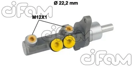 Циліндр гальмівний (головний) VW Caddy 03- (d=22.20mm) (з кріпленням для датчика) CIFAM 202720 Купити в Україні
