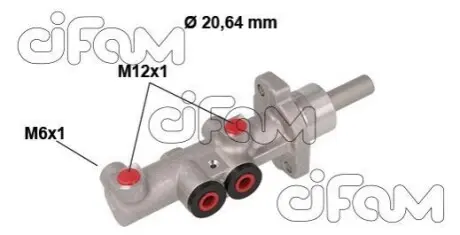 Фото SKODA Головний гальмівний циліндр FABIA I 1.2 03-, 1.4 99-, SEAT, VW CIFAM (202-849) зображення 1