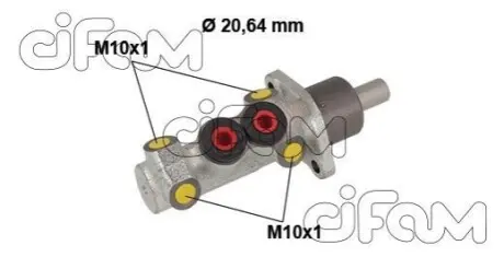 RENAULT головний гальмівний циліндр CLIO I 96-98, MEGANE I 96-99, MEGANE I 97-01 CIFAM 202883 Купити в Україні