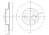 Фото Диск гальмівний (передній) VW Caddy 82-92/Golf 74-99/Passat 73-88/Polo 95-02 (239x12)(з покр)(повний) CIFAM (800053) зображення 3