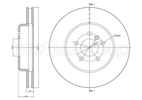 BMW диск гальм. передній F10, F11, F07, F13 CIFAM 800-1268C