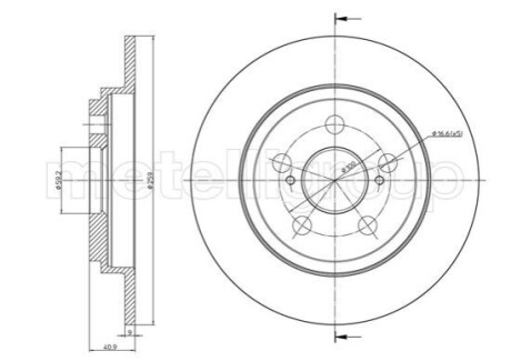 TOYOTA Гальмівний диск URBAN CRUISER 1.4 D-4D 09-14 CIFAM 800-1309C (фото 1)