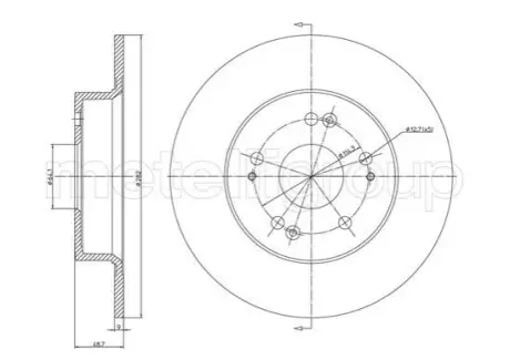 Фото Диск гальмівний (задній) Honda Accord VIII 08-(282x9) CIFAM (800-1330C) зображення 1