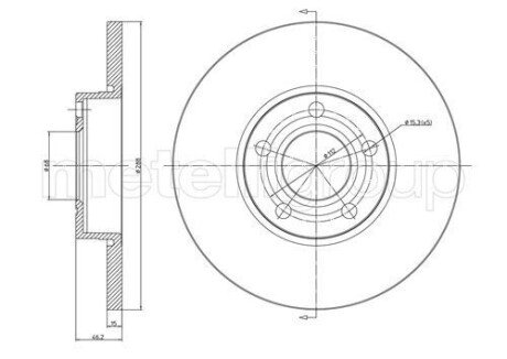 Диск тормозной AUDI 100 90-94 CIFAM 800263