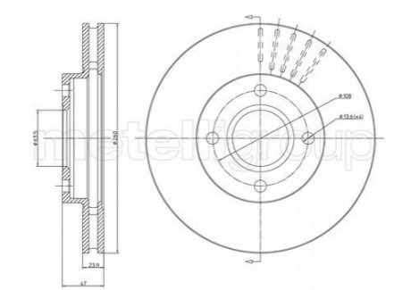 Диск тормозной FORD MONDEO 93-00 WENT. CIFAM 800316