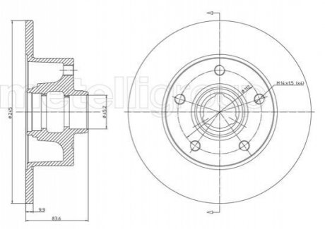 Диск тормозной AUDI A4 94-00 TYŁ CIFAM 800394 (фото 1)