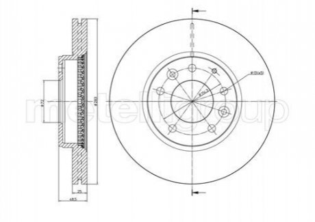 Тормозной диск перед. Mazda 6 (05-08) CIFAM 800-621C