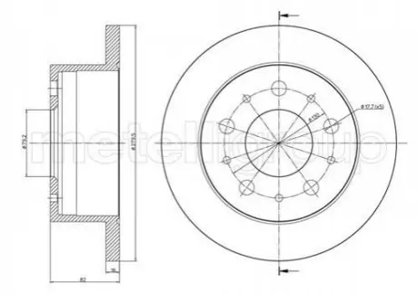 Фото Диск гальмівний (задній) Citroen Jumper/Fiat Ducato/Peugeot Boxer 94- (280x16) (повний) (18Q) CIFAM (800732) зображення 1